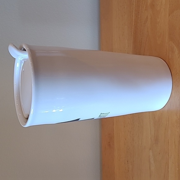 RAE DUNN 'GRADUATE' Artisan Collection White Ceramic Travel Tumbler Mug With Lid - Picture 4 of 14